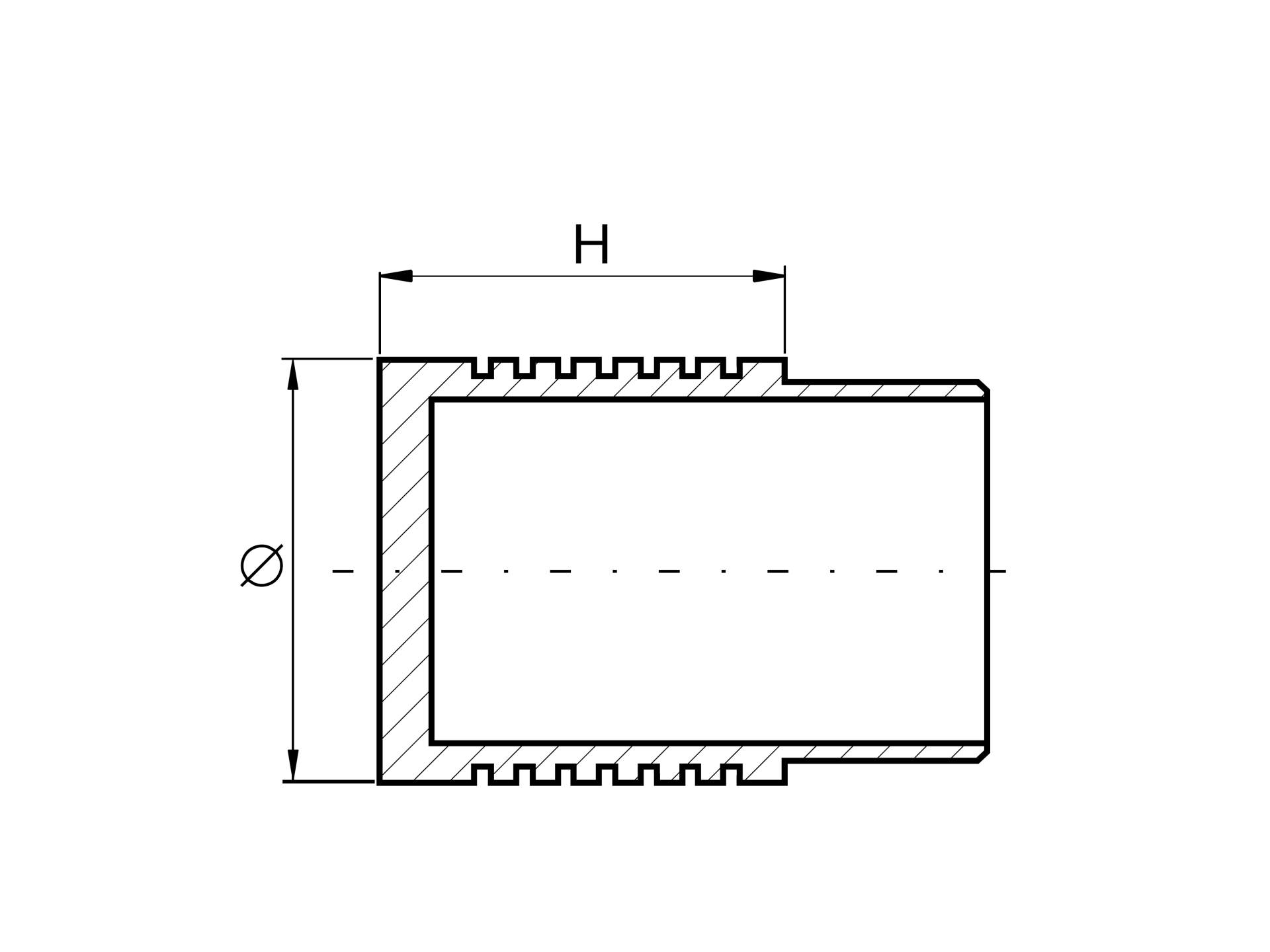 Design Rohrendkappe - Handlaufabschluss 42,4x2,0mm