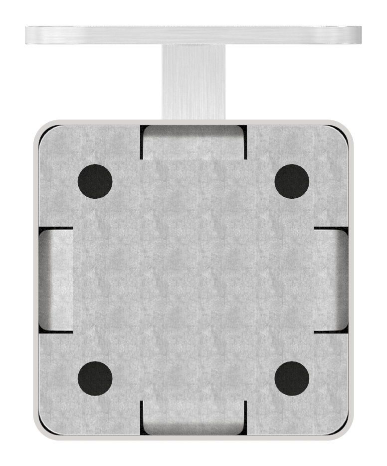 Handlaufhalter mit Anschlußplatte u. Rosette