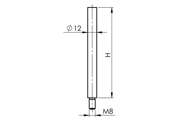 Gewindestift zum Anschweißen mit M8