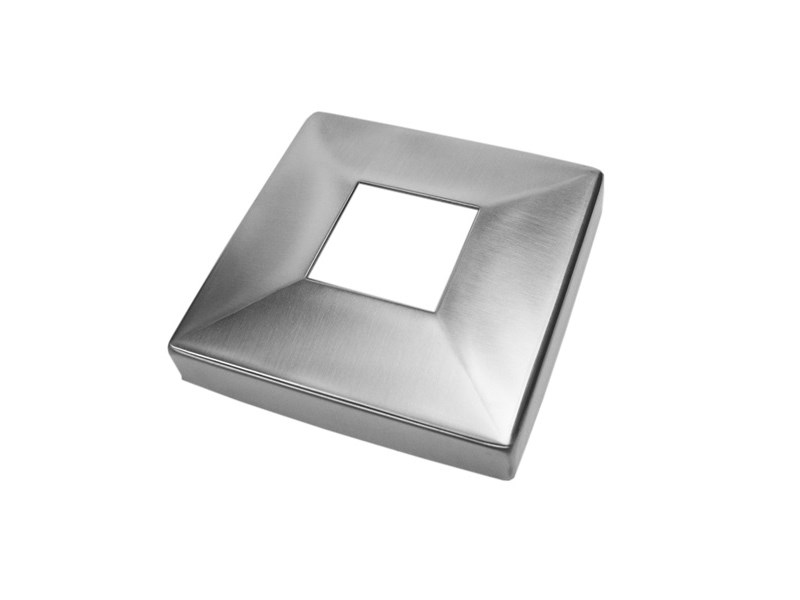 Edelstahlrosette "Pyramide" für Vierkantrohr 40x40
