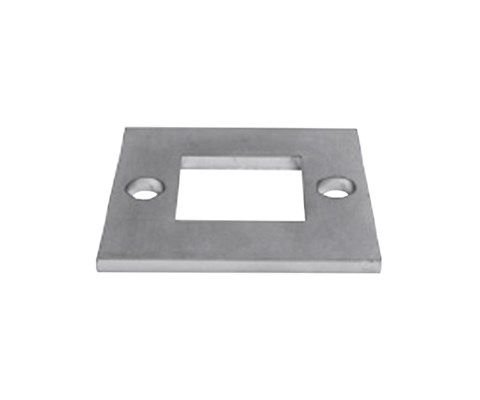 Edelstahlankerplatte für Bodenmontage 100 x 100mm für 40 x 40mm